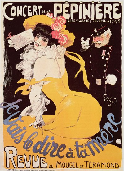 Poster voor het Concert de la Pepiniere, 1902 door Jules Alexandre Gruen or Grun